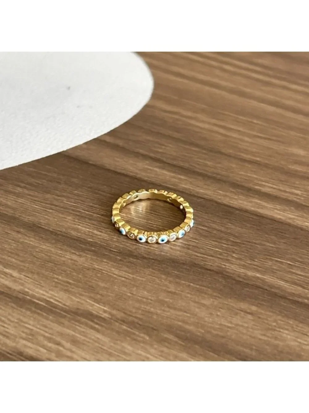 Gold Evil Eye Ring Q322